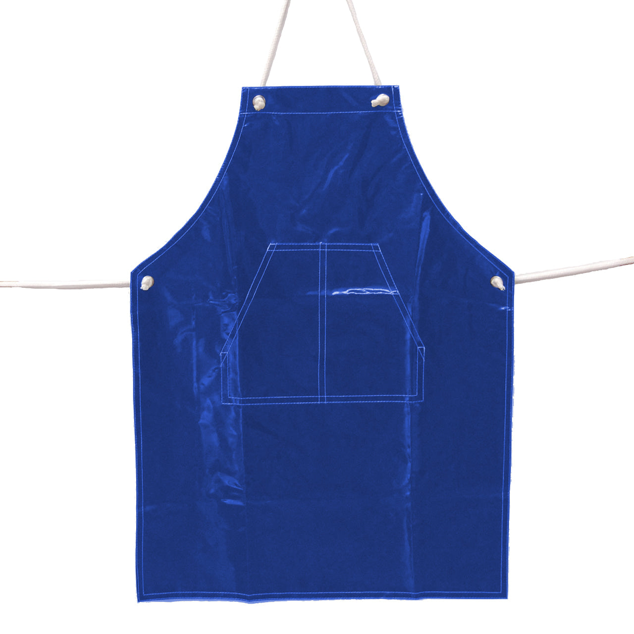 男女兼用 ポケット付 エナメルエプロン (フリーサイズ) (男女兼用 ポケット付きエナメルエプロン) (キッチン) (在庫限り)