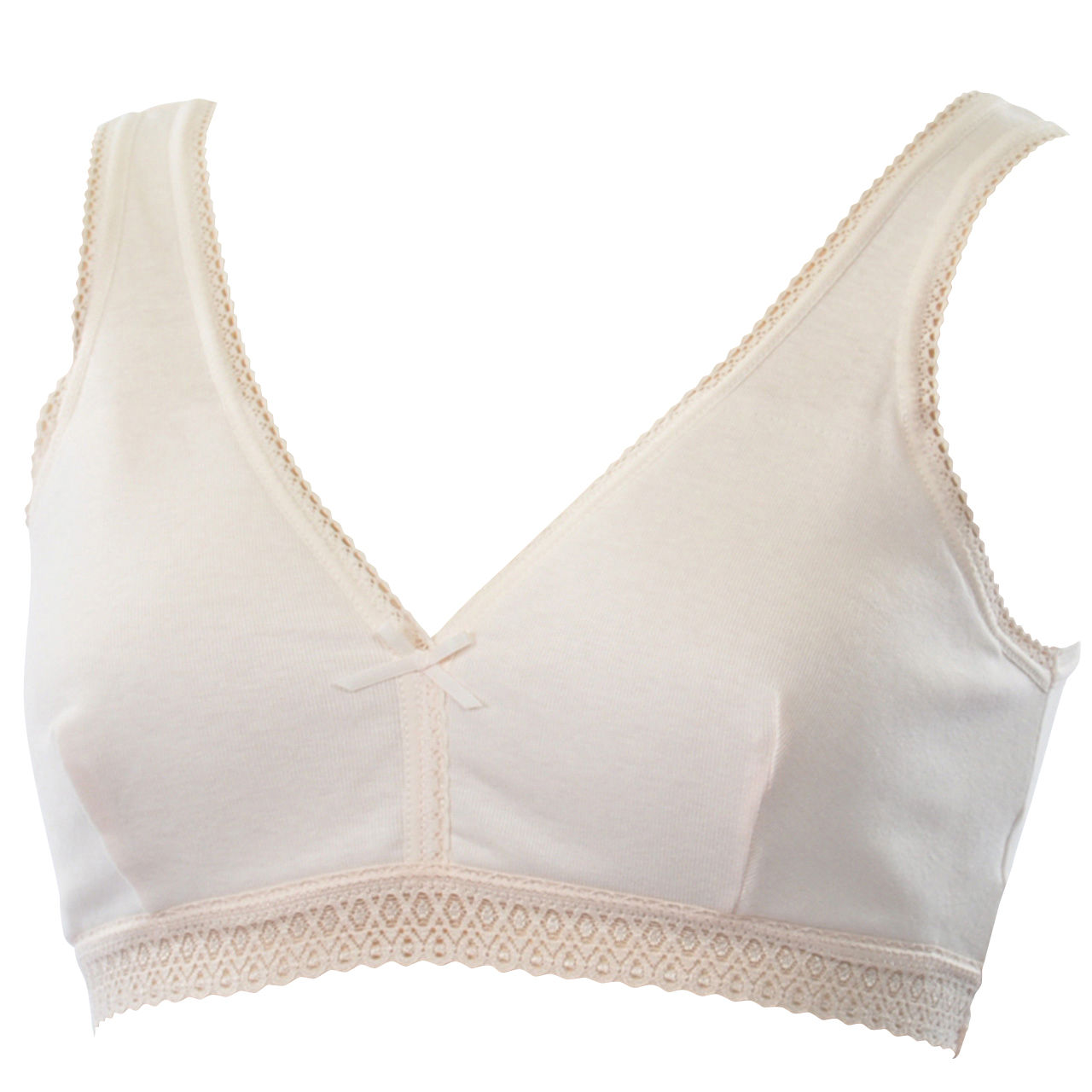 綿100% ブラジャー ノンワイヤー M~3L (下着 ハーフトップ 綿 ノンワイヤーブラ レディース インナー 大きいサイズ コットン ブラ)