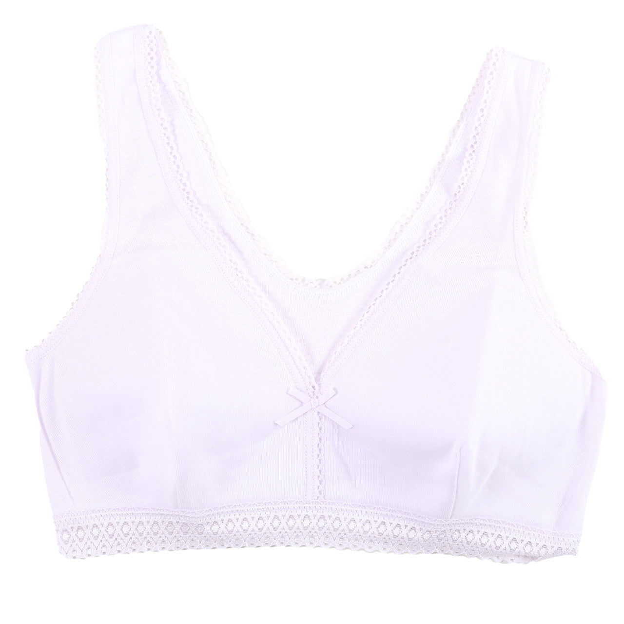 綿100% ブラジャー ノンワイヤー M~3L (下着 ハーフトップ 綿 ノンワイヤーブラ レディース インナー 大きいサイズ コットン ブラ)