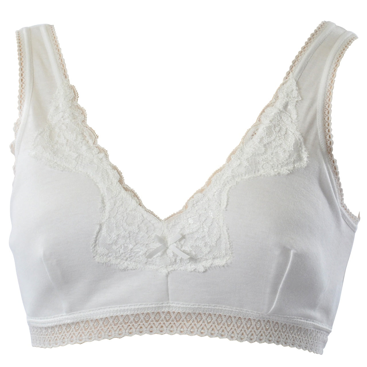 綿100% ブラジャー ノンワイヤー M~3L (下着 ハーフトップ 綿 ノンワイヤーブラ レディース インナー 大きいサイズ コットン ブラ)
