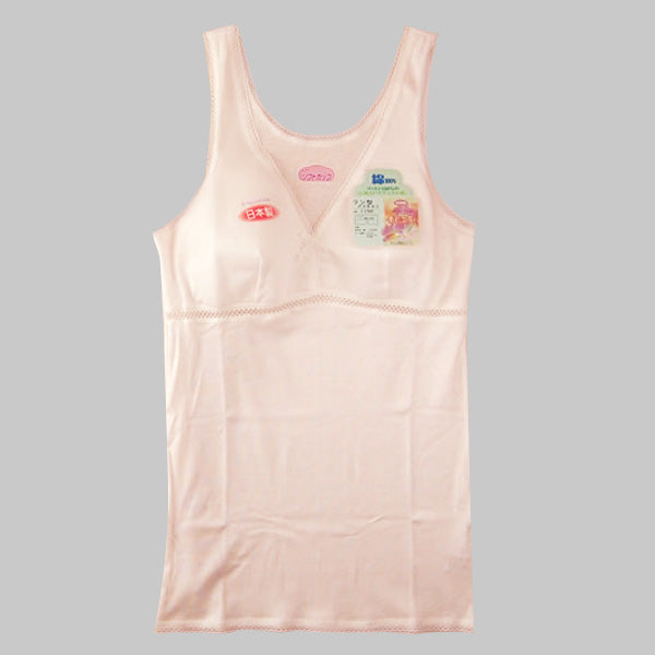 カップ付き タンクトップ 綿100% M~3L (下着 肌着 綿 レディース ノンワイヤー インナー ノンワイヤーブラ カップ付きインナー 締め付けない)