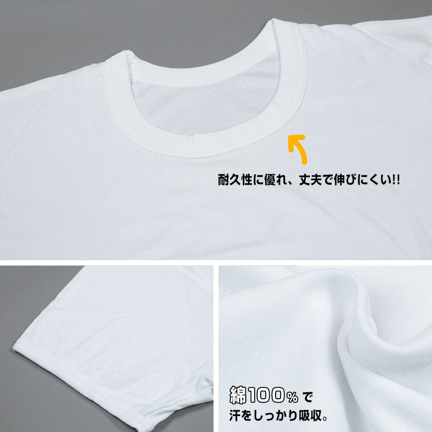 メンズ 半袖 tシャツ 大きいサイズ 綿100% クルーネック 2枚組 3L~6L 下着 シャツ 男性 丸首 白 無地 肌着 インナー インナーウェア 3l 4l 5l 6l