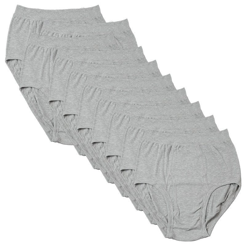 ブリーフ 綿100% 大きいサイズ 2枚組×5セット 3L 4L 5L 前あき メンズ 下着 コットン ゆったり 白 グレー 3l 4l 5l 肌着 ビッグサイズ ブリーフ パンツ 白 灰色 グレー