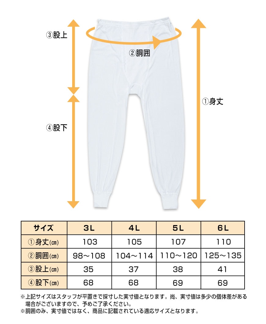 ズボン下 綿100% 大きいサイズ 2枚組 3L 4L 5L 6L メンズ 肌着 下着 ステテコ インナー コットン ビッグサイズ アンダーパンツ 前開き 下着 男性 白 無地 3l 4l 5l 6l