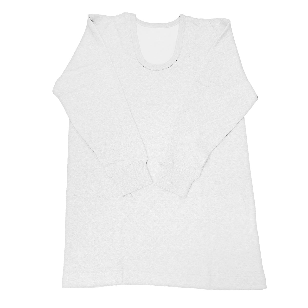 綿100% 遠赤当て布付き ニットキルト 長袖 U首シャツ M~LL (下着 肌着 メンズ 男性 紳士 インナー 綿 厚手 防寒 冬 M L LL)