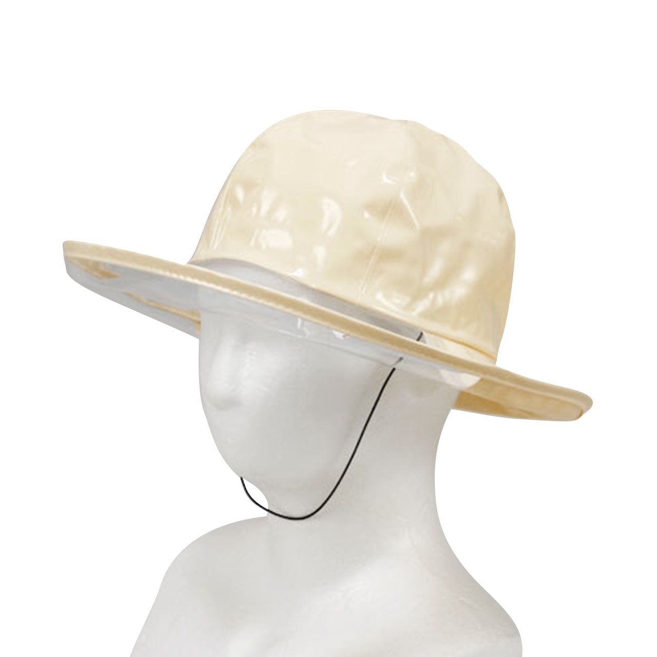 レインハット レディース あごゴム付き 約57.5cm 雨具 防水 帽子 ぼうし 女性 婦人 大人用 レインウェア 外仕事 雨 雪 日本製 (取寄せ)