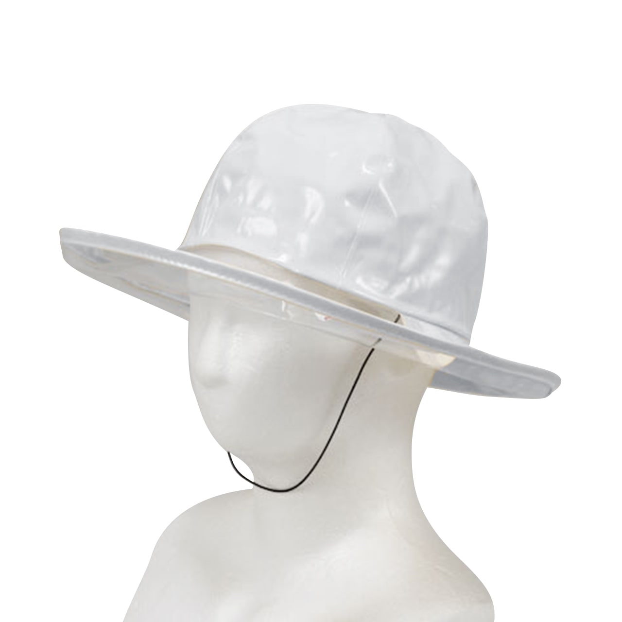 レインハット レディース あごゴム付き 約57.5cm 雨具 防水 帽子 ぼうし 女性 婦人 大人用 レインウェア 外仕事 雨 雪 日本製 (取寄せ)