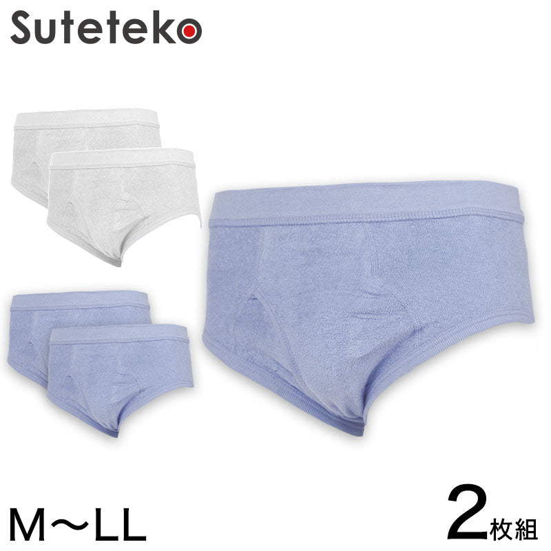 天スパンブリーフ パイル 2枚組 抗菌防臭加工 (M~LL)(綿100% メンズ 男性 紳士 下着 肌着 インナー オールシーズン ベーシック)三和 (在庫限り)
