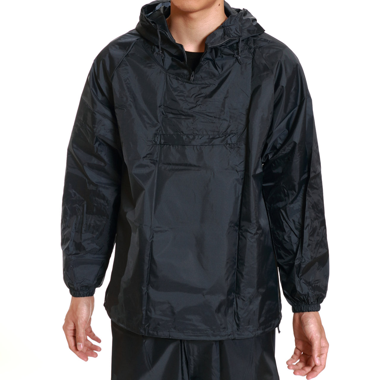 撥水加工 男女兼用 ナイロンヤッケ M~LL (雨具) (取寄せ)