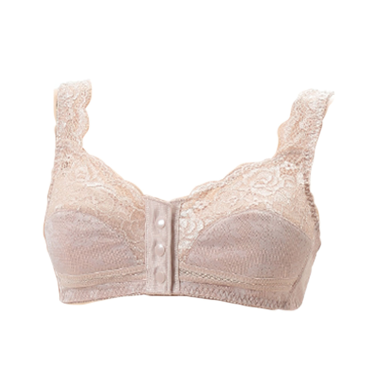 ノンワイヤーブラ フロントホック M~3L (前開き ブラジャー 前あき ブラ ラクブラ 大きいサイズ レディース 下着 インナー)