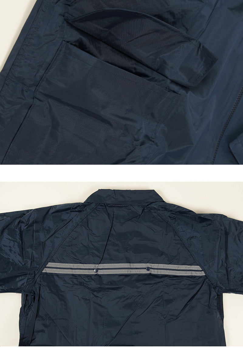 男女兼用レインコート上下セット M~3L (防水 カッパ レインスーツ フード付き 雨具) (送料無料) (取寄せ)