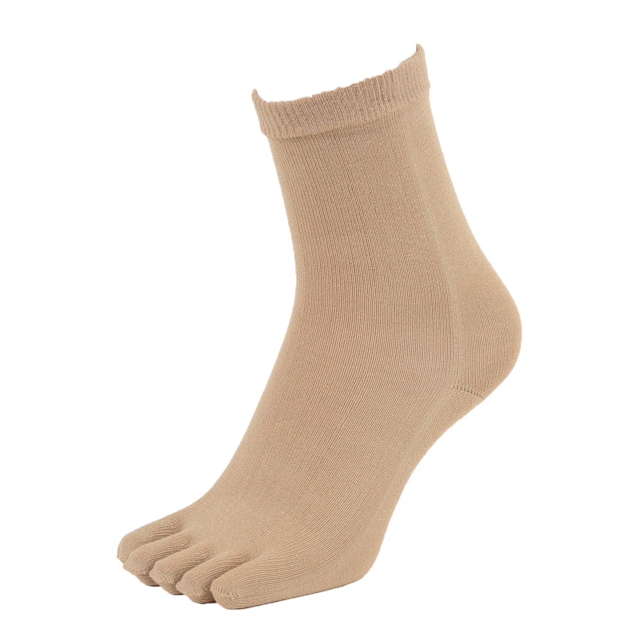 福助 5本指ソックス レディース シルク ゴムなし 3足セット 22-24cm (靴下 5本指 クルーソックス ソックス ショート ゆったり 締め付けない) (在庫限り)
