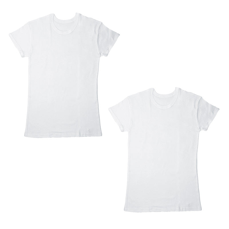 子供 肌着 半袖 綿100% tシャツ キッズ 男の子 下着 2枚組 100cm~160cm 綿 白 インナー 無地 ジュニア 男子 アンダーウェア インナーウェア