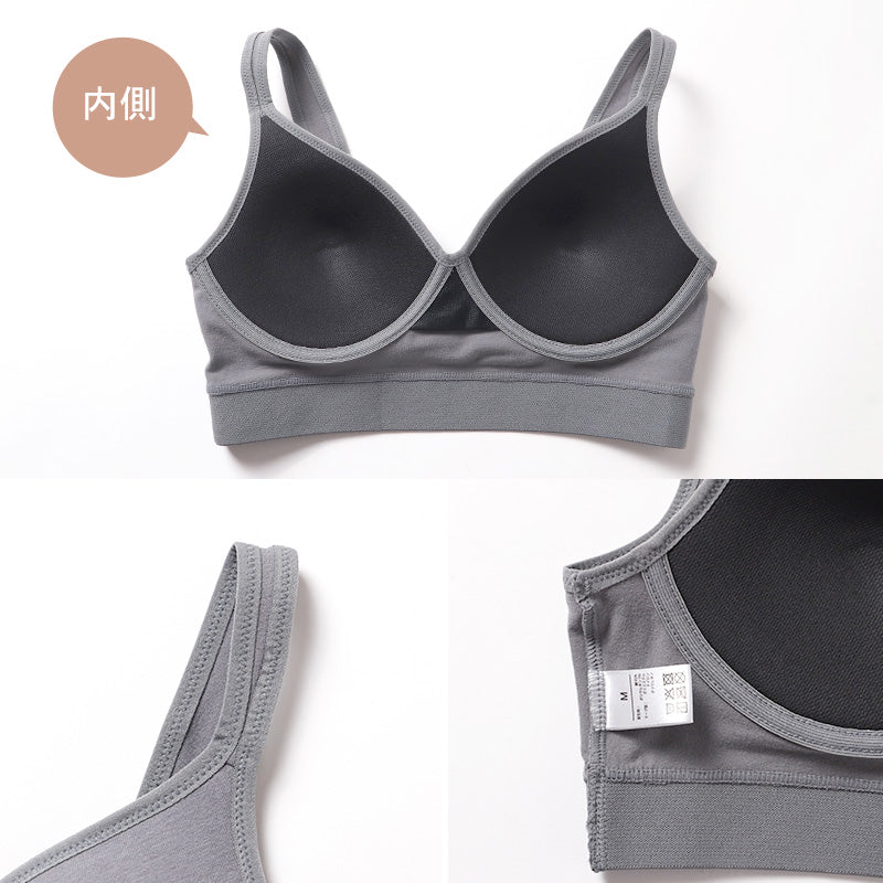 ノンワイヤー モールドカップブラ ノンワイヤーブラ SS S M L ブラジャー 綿 締め付けない モールドブラ シンプル コットン レディース 女性 インナー 下着 シンプル リラックス