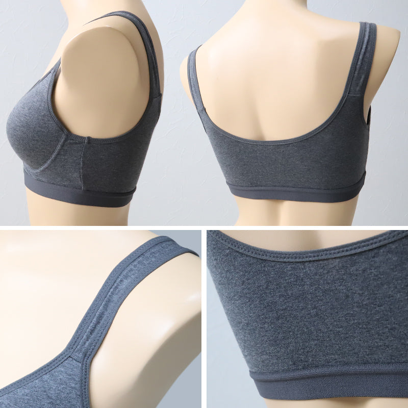 ノンワイヤー モールドカップブラ S M L LL 3L 4L ノンワイヤーブラ 綿 締め付けない 中学生 モールドブラ ナイトブラ シンプル コットン レディース インナー 下着 (在庫限り)