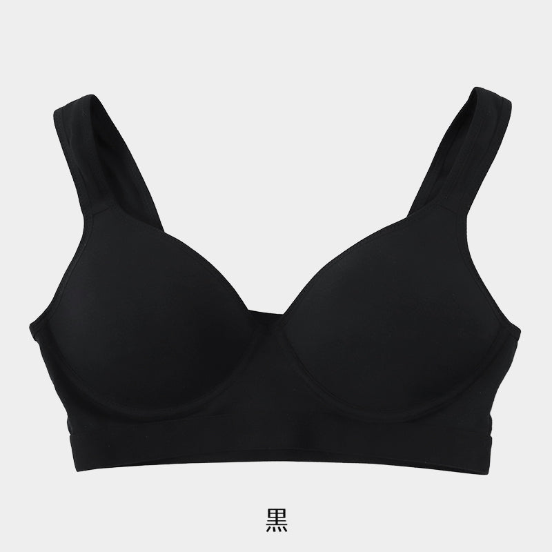 ノンワイヤー モールドカップブラ S M L LL 3L 4L ノンワイヤーブラ 綿 締め付けない 中学生 モールドブラ ナイトブラ シンプル コットン レディース インナー 下着 (在庫限り)