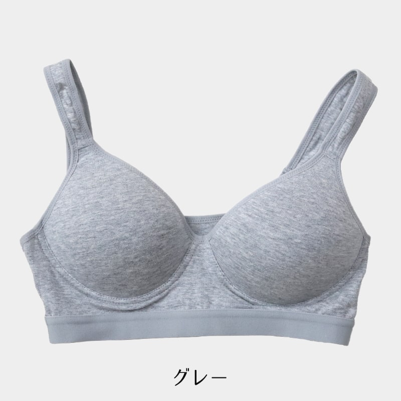 ノンワイヤー モールドカップブラ S M L LL 3L 4L ノンワイヤーブラ 綿 締め付けない 中学生 モールドブラ ナイトブラ シンプル コットン レディース インナー 下着 (在庫限り)