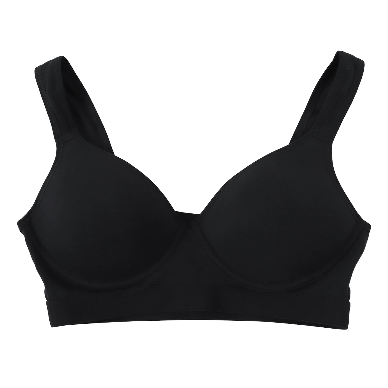 ノンワイヤー モールドカップブラ S M L LL 3L 4L ノンワイヤーブラ 綿 締め付けない 中学生 モールドブラ ナイトブラ シンプル コットン レディース インナー 下着 (在庫限り)