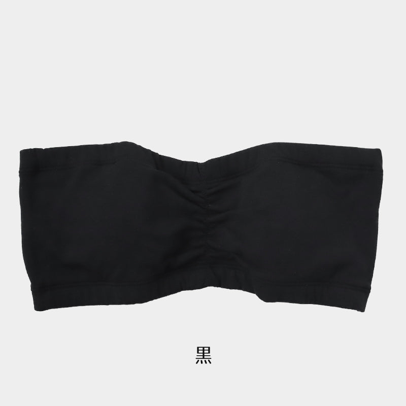 チューブトップ カップ付 ブラジャー S M L LL 3L 4L ズレない ノンワイヤー 綿 コットン ブラジャー チューブブラ 大きいサイズ 女性 キッズ 下着 ヨガ 夏 肩だし ブラトップ (在庫限り)