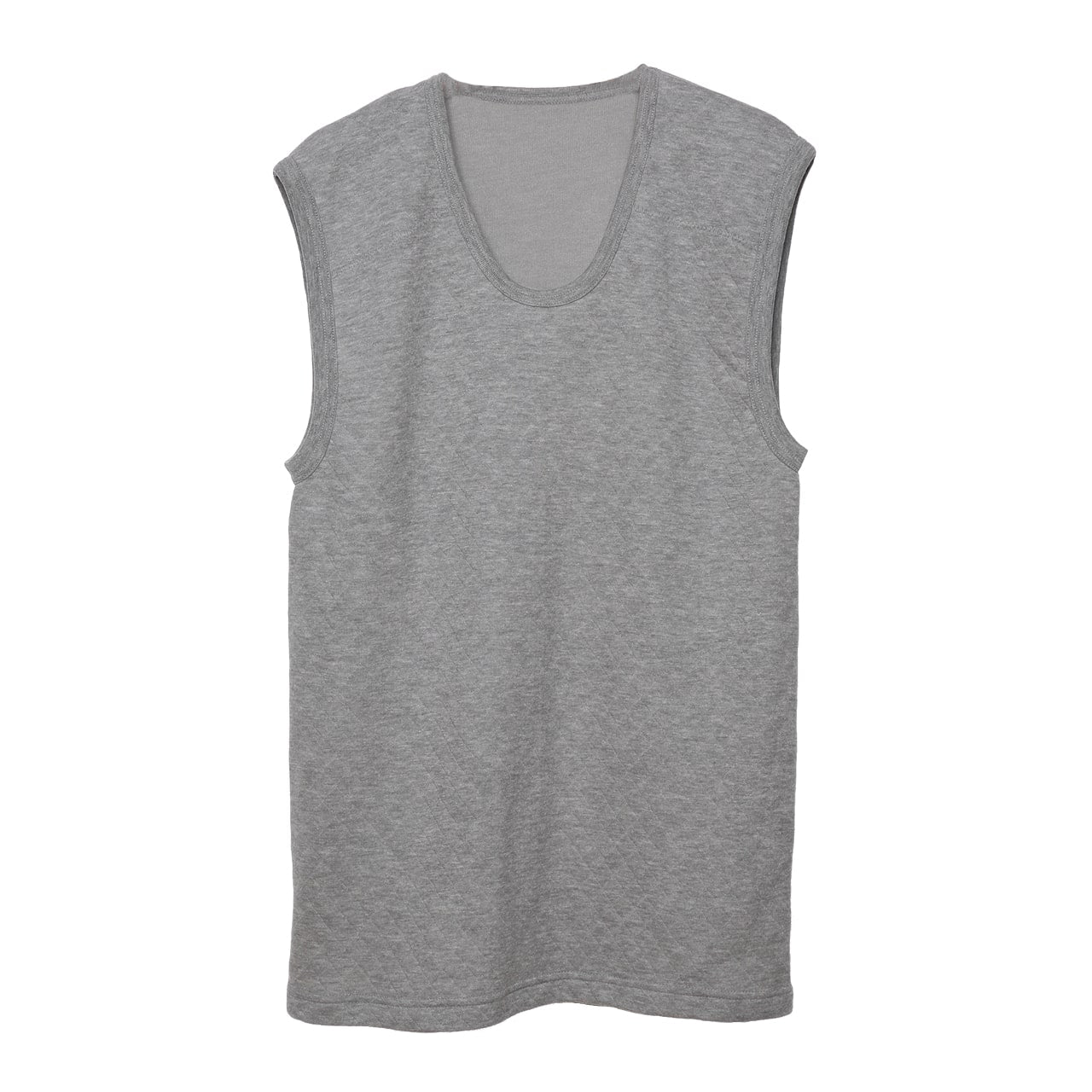 メンズ キルト インナー ノースリーブ 当て布付き 綿混 冬 M~LL あったか 肌着 シャツ 下着 アンダーウェア 紳士 男性 防寒 M L LL