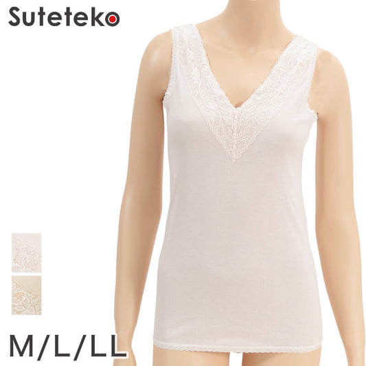 エジプト綿 広幅レースラン型インナー M~LL (エジプト綿 広幅レースラン型インナー M~LL) (婦人肌着) (取寄せ)
