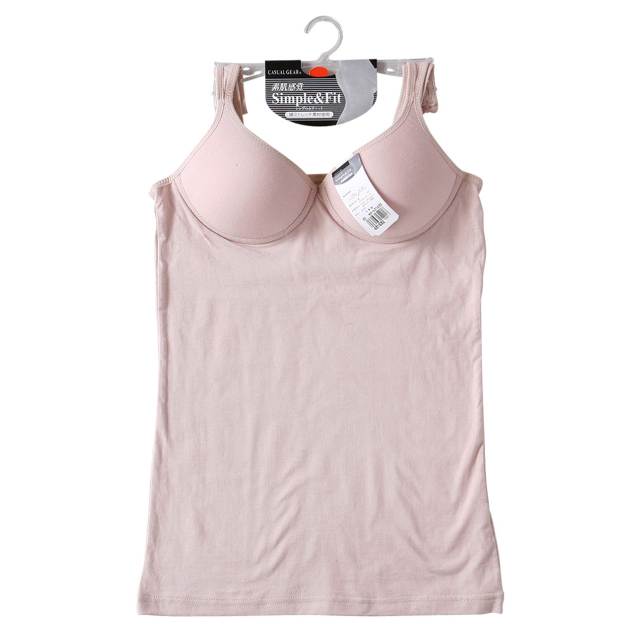 カジュアルギア モールドタンクインナー M~LL (レディース カップ付き インナー 下着 キャミソール タンクトップ ブラトップ 綿混 綿 モールドカップ) (婦人肌着)