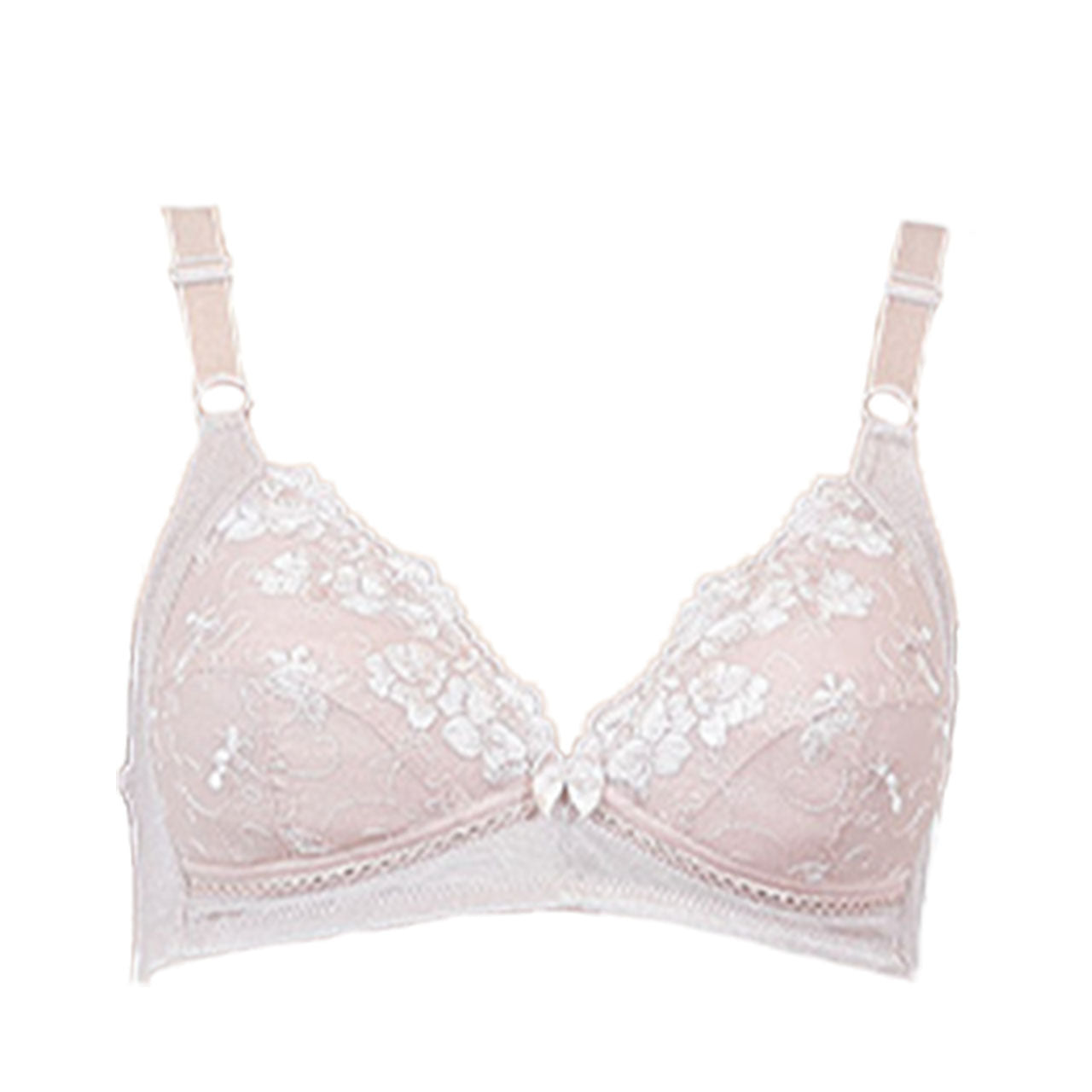 ノンワイヤーブラ 綿 A75~B95 (ノンワイヤーブラジャー レース レディース 下着 インナー ブラ) (婦人肌着) (取寄せ)