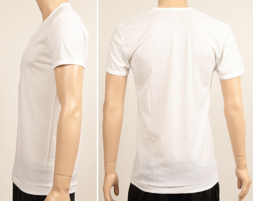 Tシャツ メンズ 半袖U首シャツ インナー 2枚組 M~LL (男性 紳士 肌着 半袖 tシャツ Uネック インナーウェアー 夏 吸水速乾 吸汗速乾 抗菌防臭 鹿の子編み M L LL) (在庫限り)