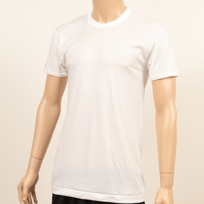 Tシャツ メンズ 半袖 丸首シャツ 2枚組 M~LL (tシャツ 男性 紳士 インナー インナーウェアー 肌着 シャツ クルーネック 抗菌防臭 吸汗速乾 M L LL) (在庫限り)