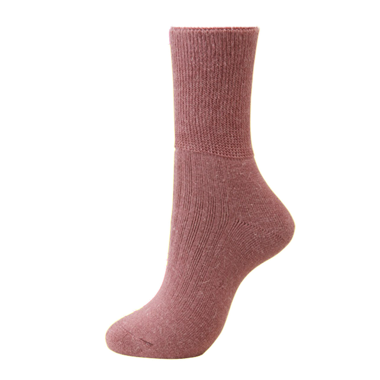 足の冷えない靴下 レディース 冬 パイル クルーソックス ウール混 22-24cm (靴下 女性 暖かい あったか 締め付けない ゆったり 保温 防寒 冷え対策) (婦人靴下)