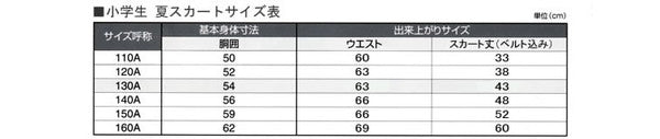 小学生 制服 スカート 夏用 セーラー服用 サマースカート トロピカル織り ティアラ Tiara 120cmA~160cmA 小学校 女子 女の子 学生服 洗える (送料無料) (取寄せ)