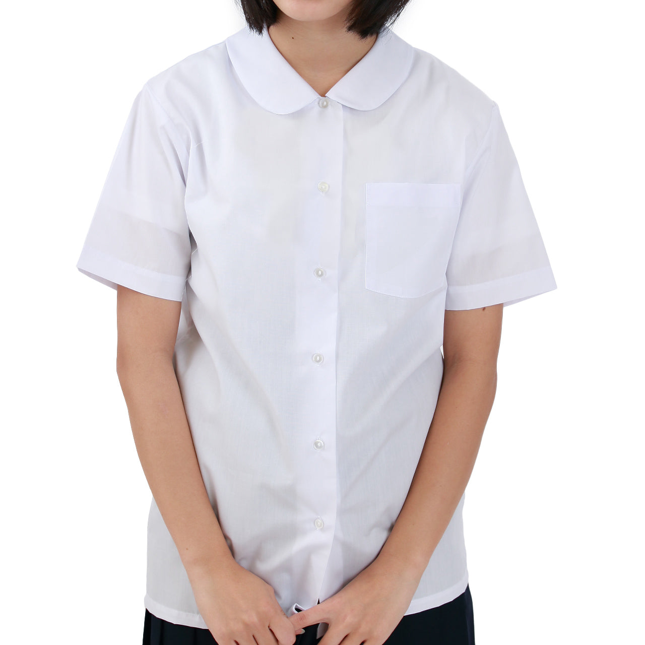 トンボ学生服 女子 半袖ベタ衿スクールブラウス 120cmA~130cmA (トンボ TOMBOW) (取寄せ)