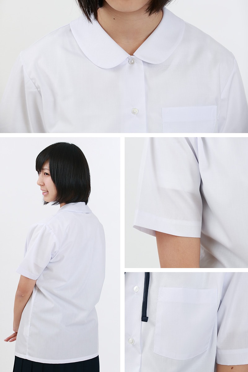 トンボ学生服 女子 半袖ベタ衿スクールブラウス 140cmB~160cmB (トンボ TOMBOW) (取寄せ)