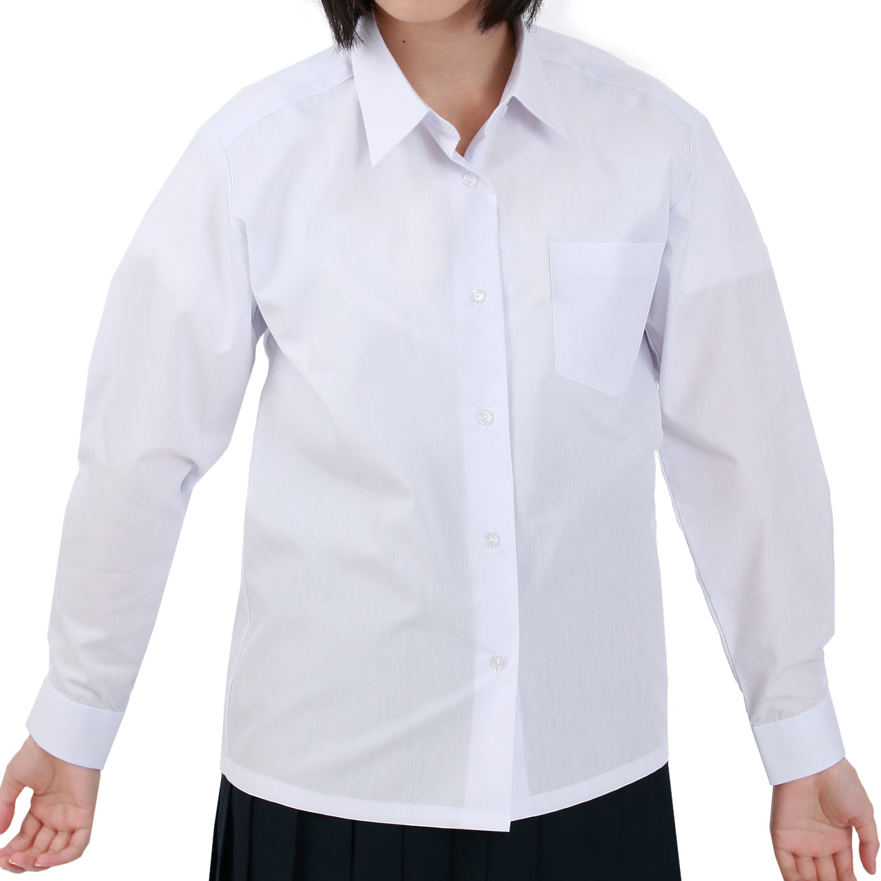 トンボ学生服 女子 長袖カッターブラウス(カッターシャツ) SS~LL (トンボ TOMBOW) (取寄せ)