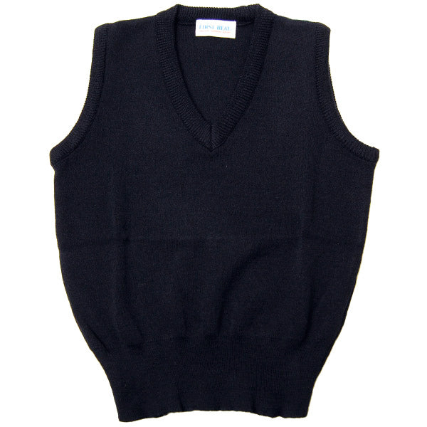 FIRST BEAT スクールニットベスト M~3L (ニットベスト ベスト 学生服 制服 中学生 高校生 通学 スクール ニット スクールベスト 学生 黒 紺 丸洗いOK 毛玉ができにくい) (取寄せ)