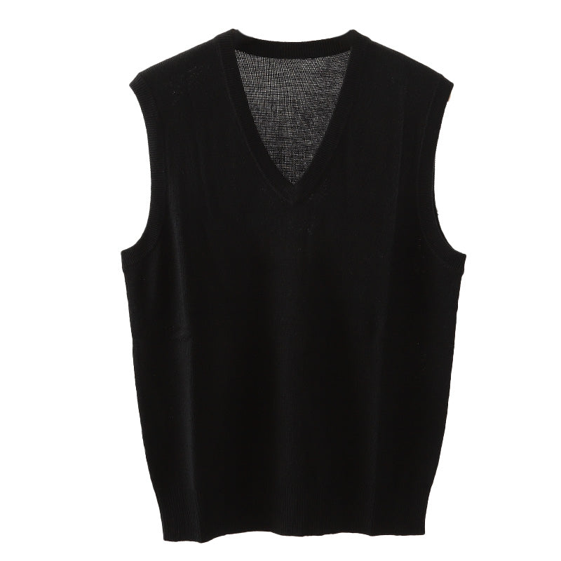 Vネック ニット メンズ ベスト ビジネス S~3L V首 ビジネス カジュアル オフィス 秋 冬 ウール 防寒 大きいサイズ メンズニット メンズセーター 無地 シンプル スリム 薄手