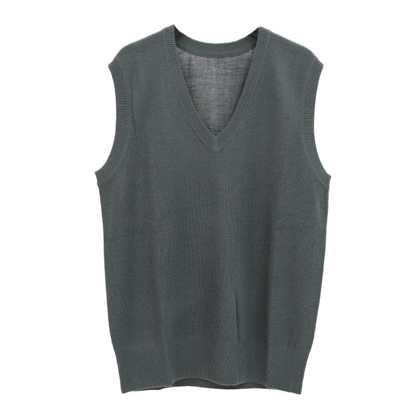 Vネック ニット メンズ ベスト ビジネス S~3L V首 ビジネス カジュアル オフィス 秋 冬 ウール 防寒 大きいサイズ メンズニット メンズセーター 無地 シンプル スリム 薄手