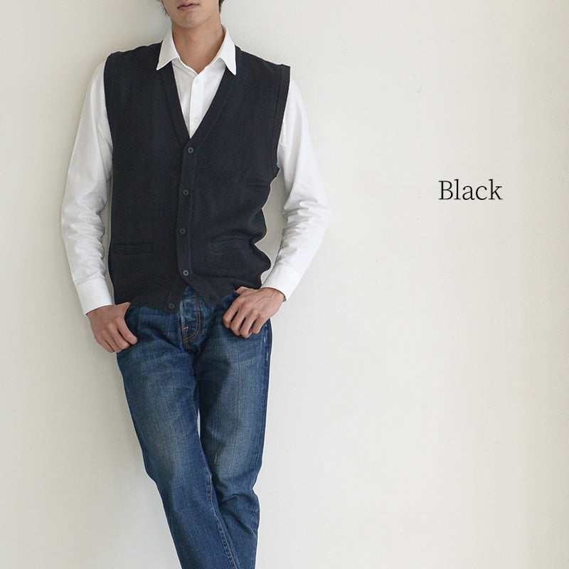 メンズ 前あき ニットベスト V首 S~3L Vネック ビジネス カジュアル オフィス 秋 冬 ウール 防寒 大きいサイズ メンズニット メンズセーター 無地 シンプル スリム 薄手