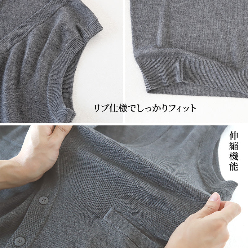 メンズ 前あき ニットベスト V首 S~3L Vネック ビジネス カジュアル オフィス 秋 冬 ウール 防寒 大きいサイズ メンズニット メンズセーター 無地 シンプル スリム 薄手