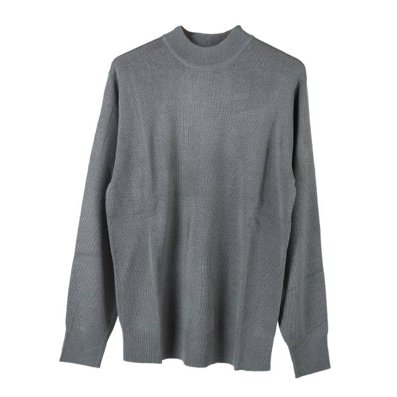ハイネック メンズ ニット S~3L ビジネス カジュアル オフィス 秋 冬 ウール 防寒 大きいサイズ メンズニット メンズセーター 無地 シンプル スリム 薄手
