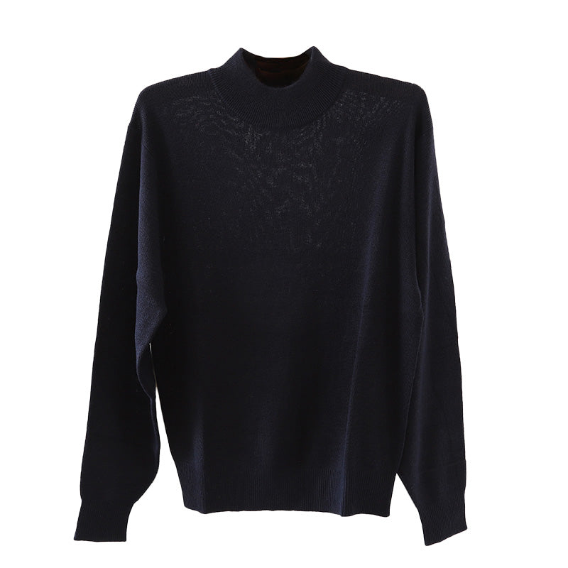 ハイネック メンズ ニット S~3L ビジネス カジュアル オフィス 秋 冬 ウール 防寒 大きいサイズ メンズニット メンズセーター 無地 シンプル スリム 薄手