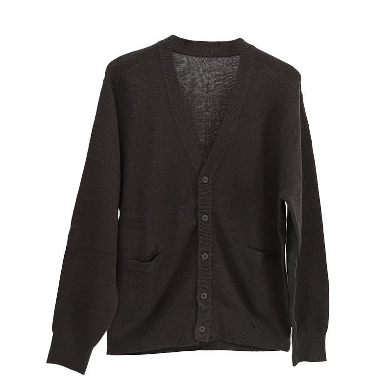カーディガン メンズ 薄手 S~3L V首 Vネック ビジネス カジュアル オフィス 秋 冬 ウール 防寒 大きいサイズ メンズニット メンズセーター 無地 シンプル スリム