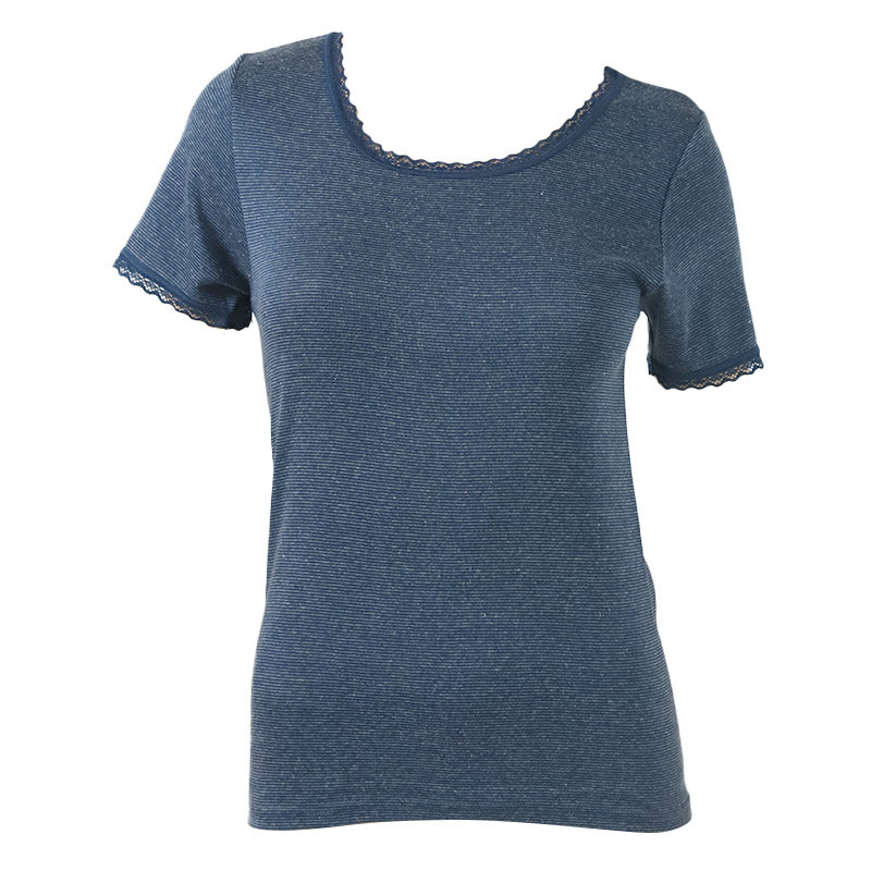 レディース 3分袖インナー のびる ストレッチ 半袖 伸縮性 フィット感 快適 やさしい 肌触り 心地いい M~4L 婦人 肌着 下着 伸びる シャツ