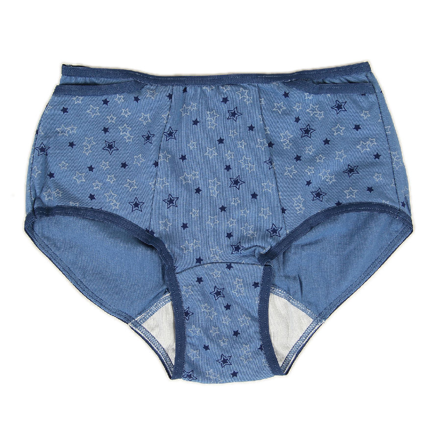 アツギ 【3枚セット】StepFit サニタリー ポケット付 140~160cm (ATSUGI ステップフィット 生理用ショーツ 女の子 女子 JK JC 星柄 ナプキン入れ) (在庫限り)
