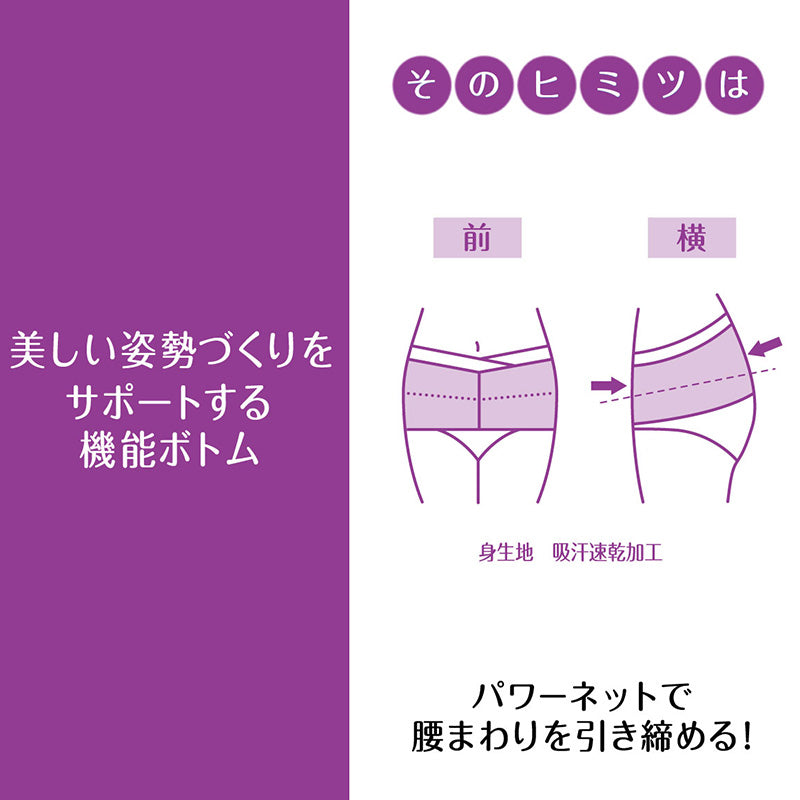 アツギ 骨盤メイク ガードルショーツ レディース 骨盤 引き締め M~LL (補正下着 インナー ヒップアップ ぽっこりお腹 下腹 姿勢矯正 女性 パンツ 補整 ガードル 骨盤ベルト付き)