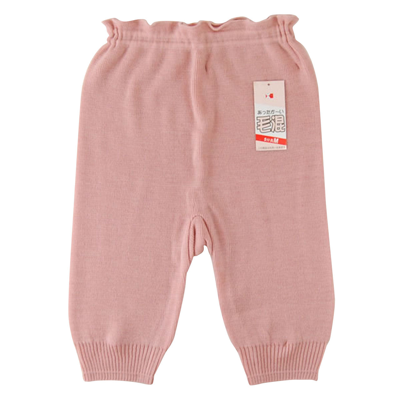 毛糸のパンツ 5分丈 ボトム インナー レディース M~LL (ズボン下 パッチ 防寒 暖かい あったか 冬 肌着 下着 毛混 スパッツ レギンス) (婦人肌着) (在庫限り)