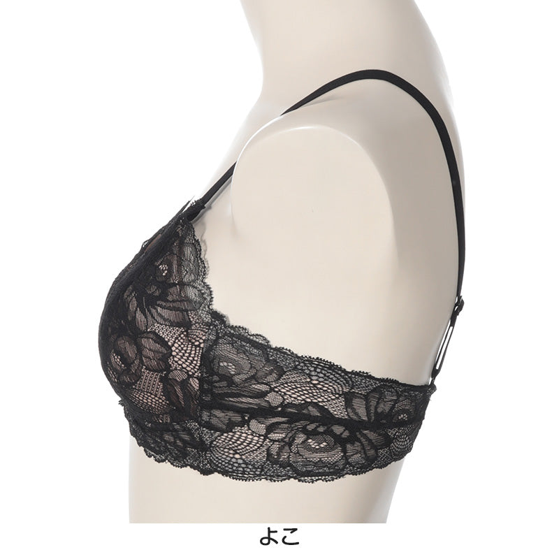 アツギ ノンワイヤーブラ ブラジャー 総レース M~LL レディース ひびきにくい モールドカップ 下着 女性 インナー おしゃれ ワイヤー無し ワイヤレス ブラ (在庫限り)