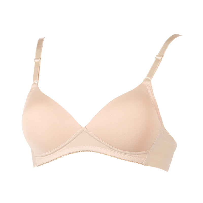 アツギ イーセレクト ノンワイヤーブラ シームレスカップ ブラジャー レディース ひびきにくい M~4L 吸汗 速乾 下着 ブラ 女性 大きいサイズ 3l 夏 tシャツブラ インナー モールドカップ シンプル 無地