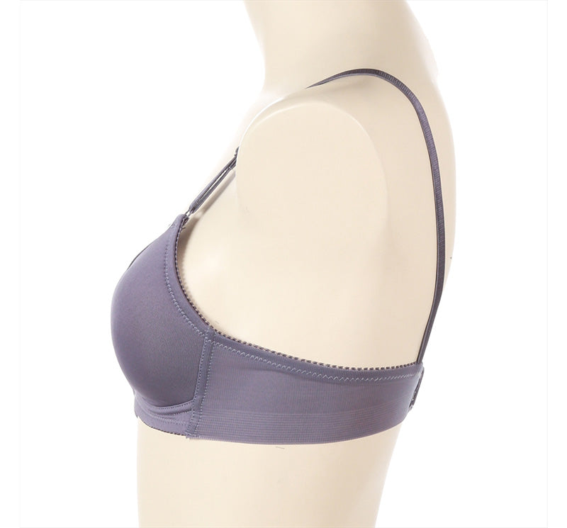 アツギ イーセレクト ノンワイヤーブラ シームレスカップ ブラジャー レディース ひびきにくい M~4L 吸汗 速乾 下着 ブラ 女性 大きいサイズ 3l 夏 tシャツブラ インナー モールドカップ シンプル 無地