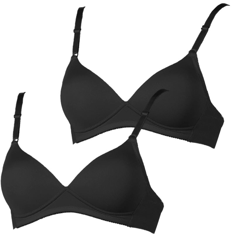 アツギ イーセレクト ノンワイヤーブラ シームレスカップ ブラジャー レディース 2枚セット M L LL 3L 4L 吸汗 速乾 下着 ブラ 女性 大きいサイズ 3l 夏 tシャツブラ インナー モールドカップ シンプル 無地 ひびきにくい 2枚組 まとめ売り